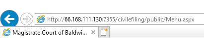 Web address area on the Internet Explorer 8 toolbar